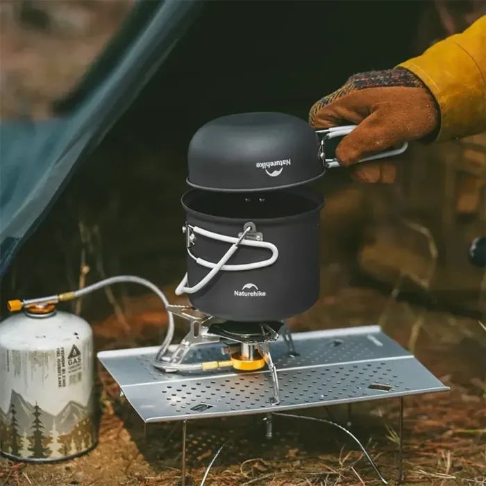 Набор туристической посуды Naturehike NH18T018-G, алюміній, 2 каструлі, 2 кришки (6927595785515) изображение 7