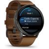 Смарт-годинник Garmin Venu 4 (45mm), Black w/ Slate + Leather, GPS смарт-годинник (010-03014-03) зображення 4