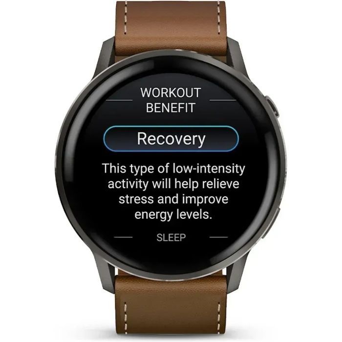 Смарт-годинник Garmin Venu 4 (45mm), Black w/ Slate + Leather, GPS смарт-годинник (010-03014-03) зображення 9