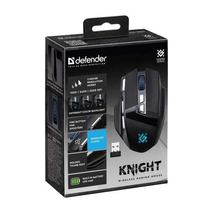 Мышка Defender Knight GM-885 Wireless Black (52885) изображение 7