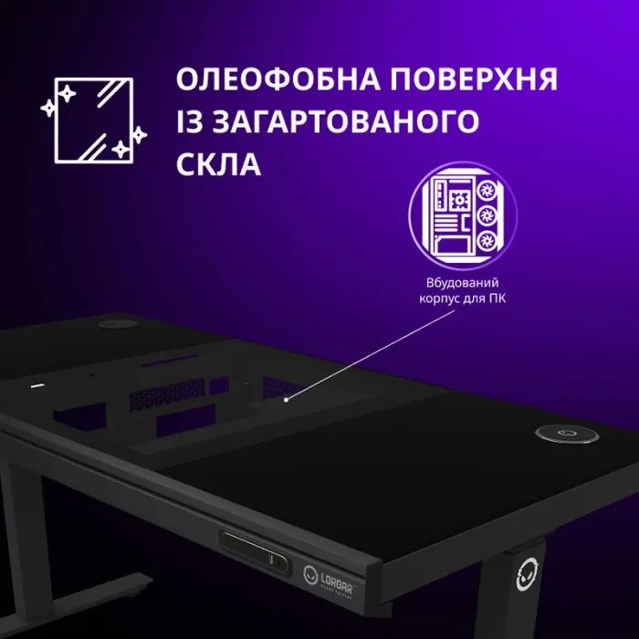 Компьютерный стол Lorgar ELITE 90W Wood Black (LRG-DE90W) изображение 7