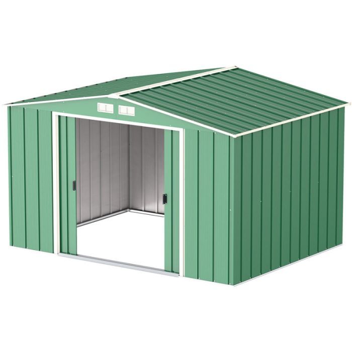 Садовий будиночок Duramax металевий Eco 320х241х196 см сірий-білий (5187) зображення 12