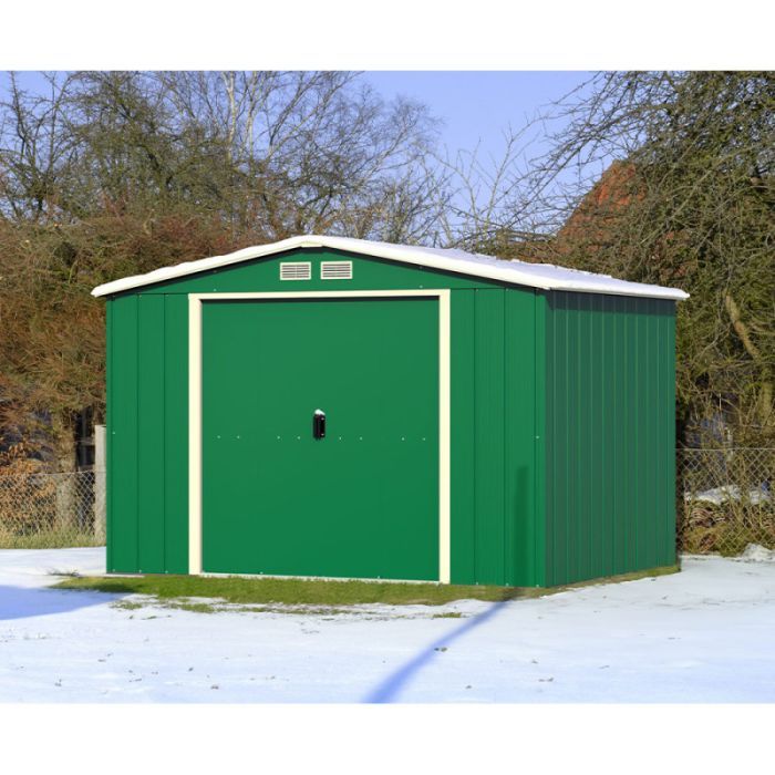 Садовий будиночок Duramax металевий Eco 320х241х196 см сірий-білий (5187) зображення 2