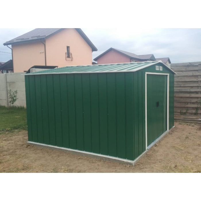 Садовий будиночок Duramax металевий Eco 320х241х196 см сірий-білий (5187) зображення 5