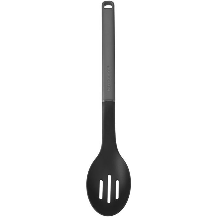 Ложка кухарська KitchenAid Classic для сервірування з прорізами 34 см сірий (KHA004OHCHGG)