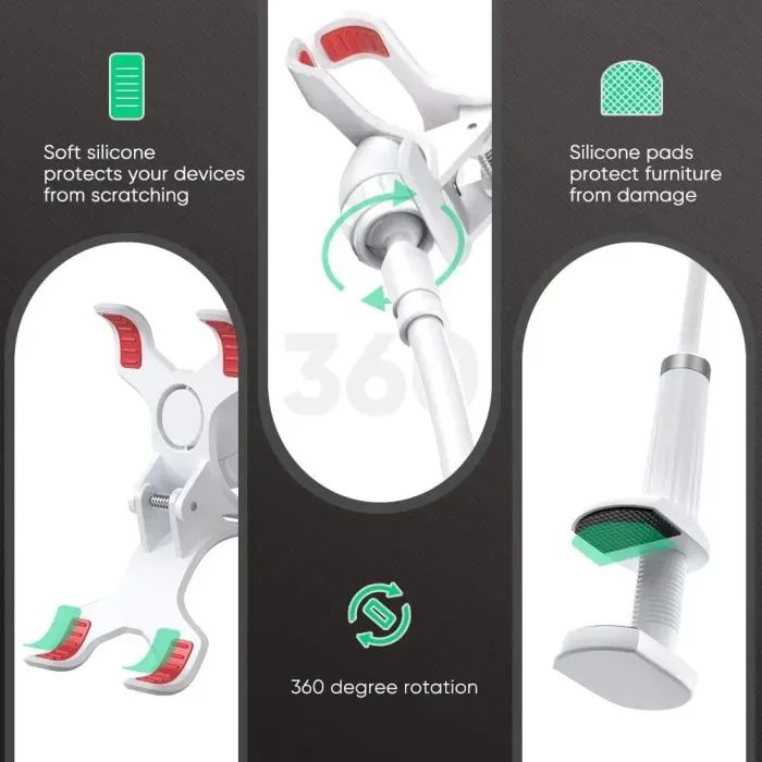 Тримач для смартфонів Ugreen LP113 Multifunction Phone Clip Stand White (30488) зображення 4