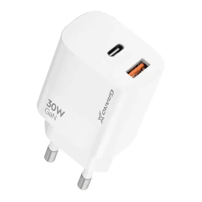 Зарядное устройство Grand-X GaN 1xUSB-C + 1xUSB QC3.0 36W white (CH-360W) изображение 3