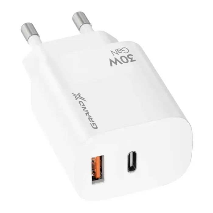 Зарядное устройство Grand-X GaN 1xUSB-C + 1xUSB QC3.0 36W white (CH-360W) изображение 4
