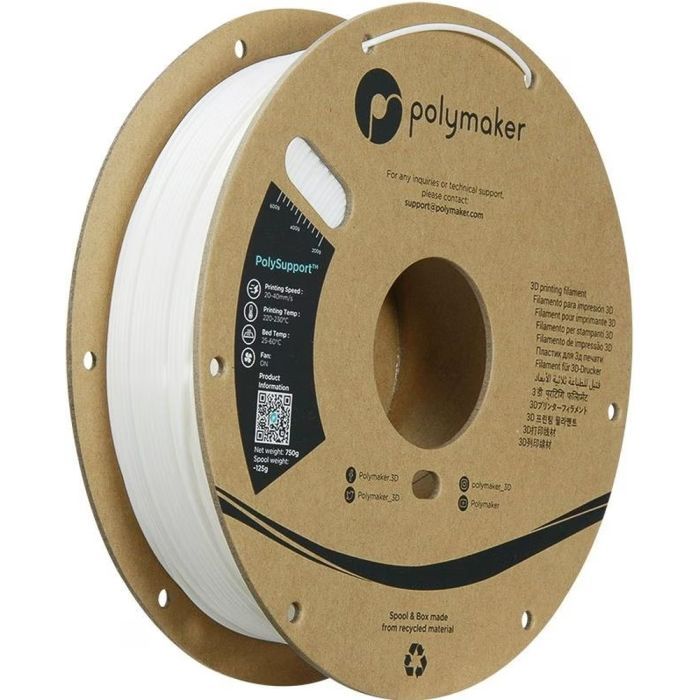 Пластик для 3D-принтера Polymaker PolySupport Breakaway 1,75mm 0,75kg White (PD04001) изображение 3