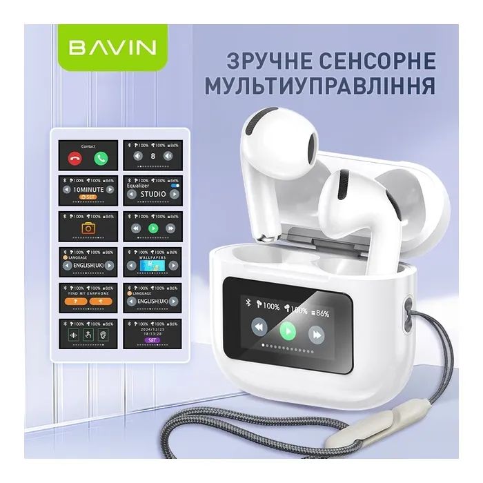 Наушники BAVIN BAVIN-82 Hi-Res LCD Tough White (HB-BA-82-WH) изображение 6