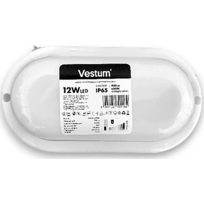 Светильник Vestum LED S 12W овал 6500K 220V (1-VS-7207)