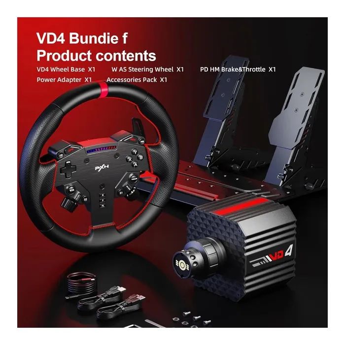 Руль PXN VD4 Bundle for PC (PXN-VD4 Bundle EU) изображение 6