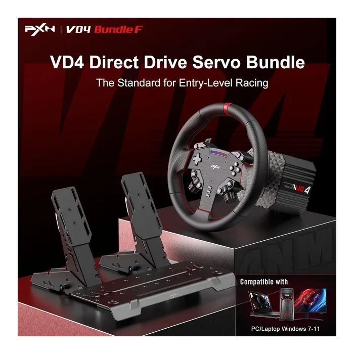 Руль PXN VD4 Bundle for PC (PXN-VD4 Bundle EU) изображение 7