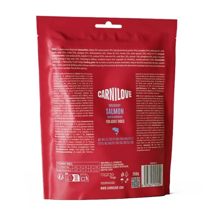 Лакомство для собак Carnilove Crunchy Snack Salmon with Blueberries 200 г (8595602582600) изображение 2