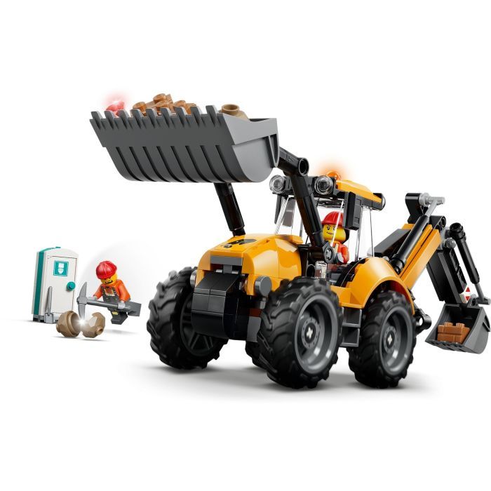 Конструктор LEGO City Желтый экскаватор-погрузчик (60480) изображение 7