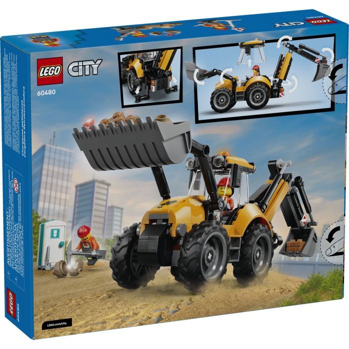 Конструктор LEGO City Желтый экскаватор-погрузчик (60480) изображение 8