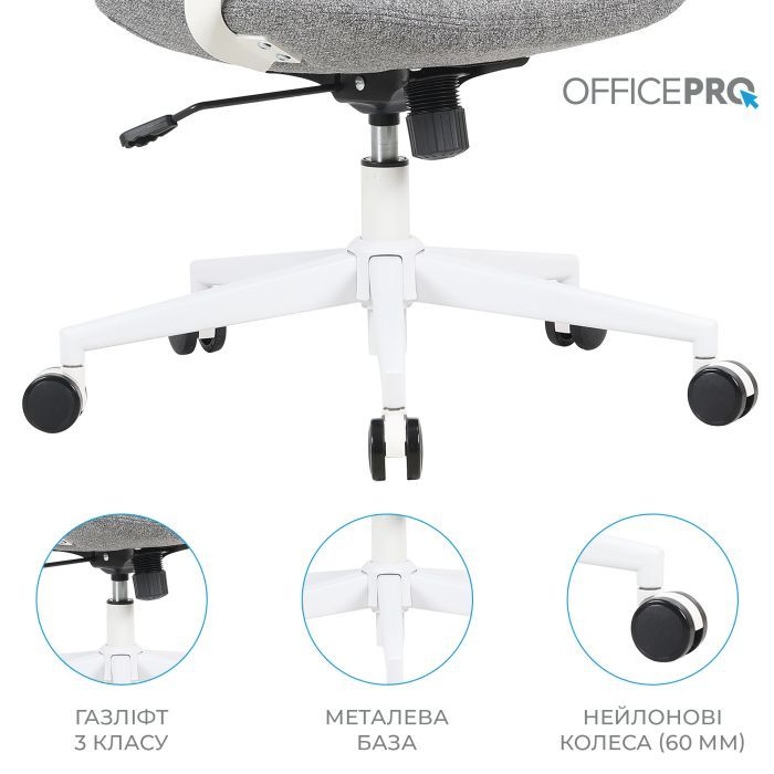 Офісне крісло OfficePro Shift OC545G Gray (OC545G) зображення 11