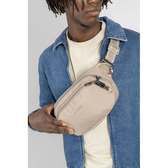 Сумка-бананка Pacsafe V Hip Pack бежевий (60141237) зображення 7