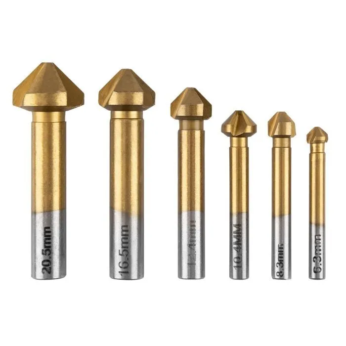 Набор сверл Graphite конические, для фрезирования, TiN, 6.3–20.5мм, кейс, 6шт (54T427)