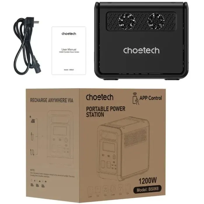 Зарядная станция Choetech 1200W 1024Wh (BS068-BQB) изображение 5