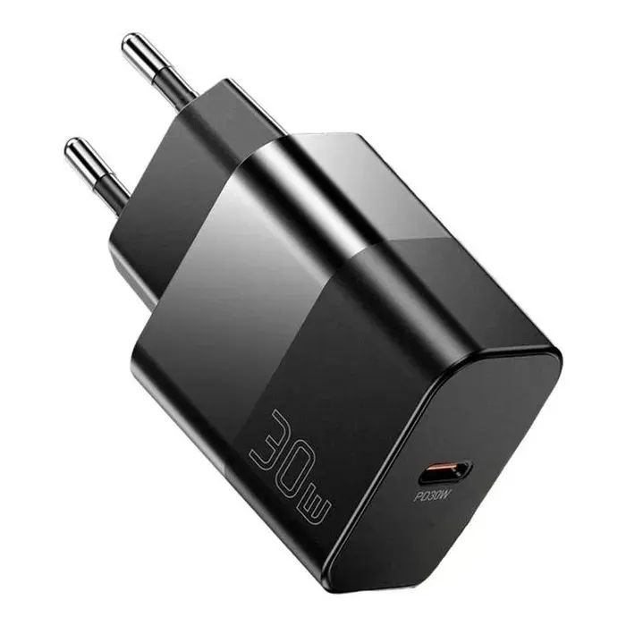 Зарядное устройство Essager USB-C PD30W + cable USB-C to USB-C 60W black (E30JSB1-SYTT1-T) изображение 3