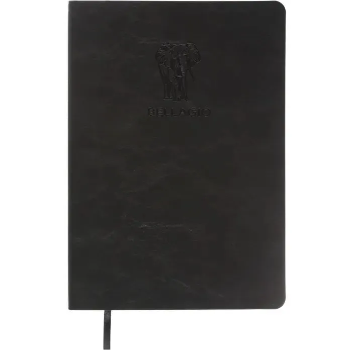 Книга записна Buromax BELLAGIO, А5, 96 аркушів, клітинка, чорний (BM.295118-01)