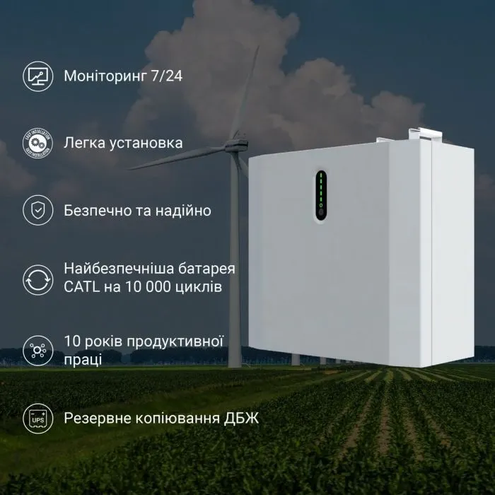 Батарея LiFePo4 EnSmart PowerAll 51.2V 100A 5.1kWh (ENBPPWH5000L048-1) изображение 8