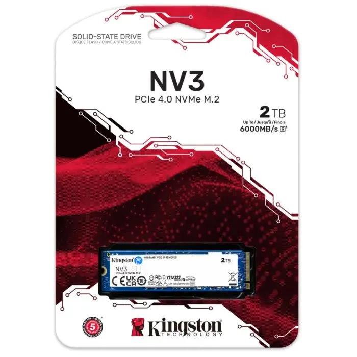 Накопитель SSD M.2 2280 2TB Kingston (SNV3S/2000GBK) изображение 3