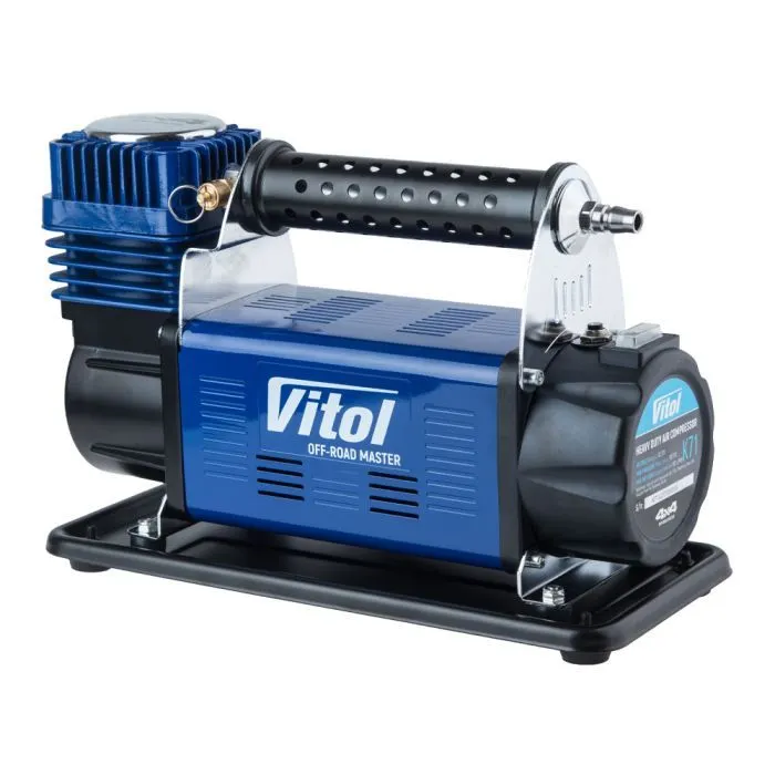 Автомобильный компрессор Vitol OFF ROAD MASTER, 150psi, 50A, 160л, шланг 7.5м, клеммы (K-71)