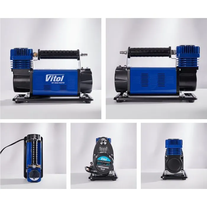 Автомобильный компрессор Vitol OFF ROAD MASTER, 150psi, 50A, 160л, шланг 7.5м, клеммы (K-71) изображение 6