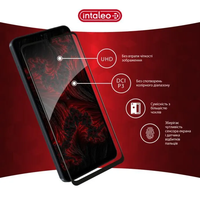Скло захисне Intaleo Full Glue ESD Samsung Galaxy A08 / Galaxy A07 Black (1283126641091) зображення 4