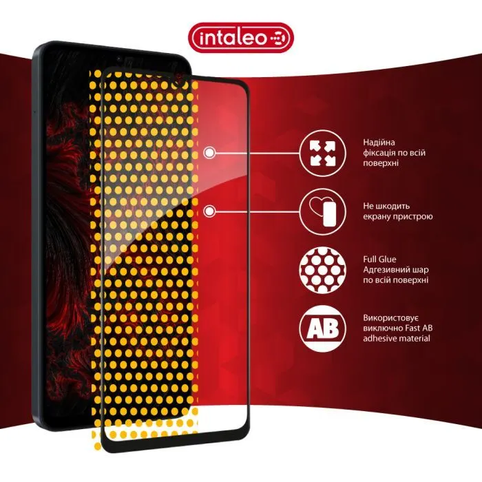 Скло захисне Intaleo Full Glue ESD Samsung Galaxy A08 / Galaxy A07 Black (1283126641091) зображення 7