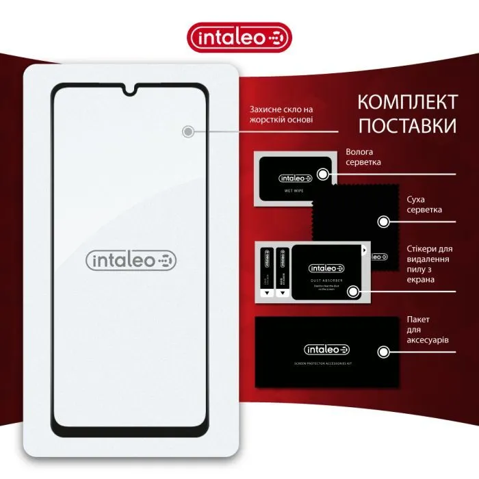 Скло захисне Intaleo Full Glue ESD Samsung Galaxy A08 / Galaxy A07 Black (1283126641091) зображення 8