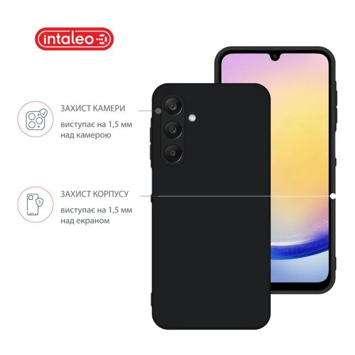 Чохол до мобільного телефона Intaleo Silicone Samsung Galaxy A25 Black (1283126600142) зображення 3