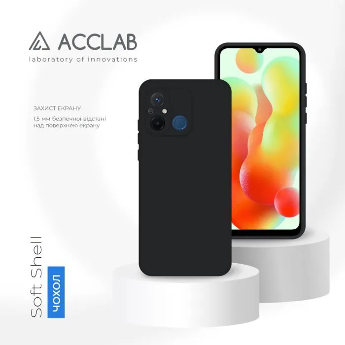 Чохол до мобільного телефона ACCLAB SoftShell Xiaomi Redmi 12C Black (1283126580123) зображення 4