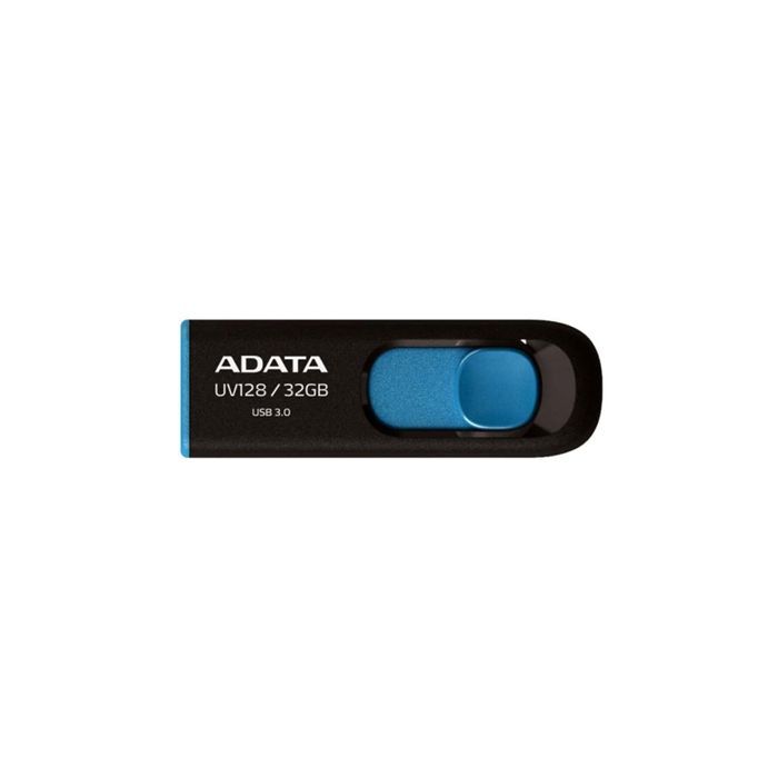 USB флеш накопитель ADATA 32Gb UV128 black-blue USB 3.0 (AUV128-32G-RBE)