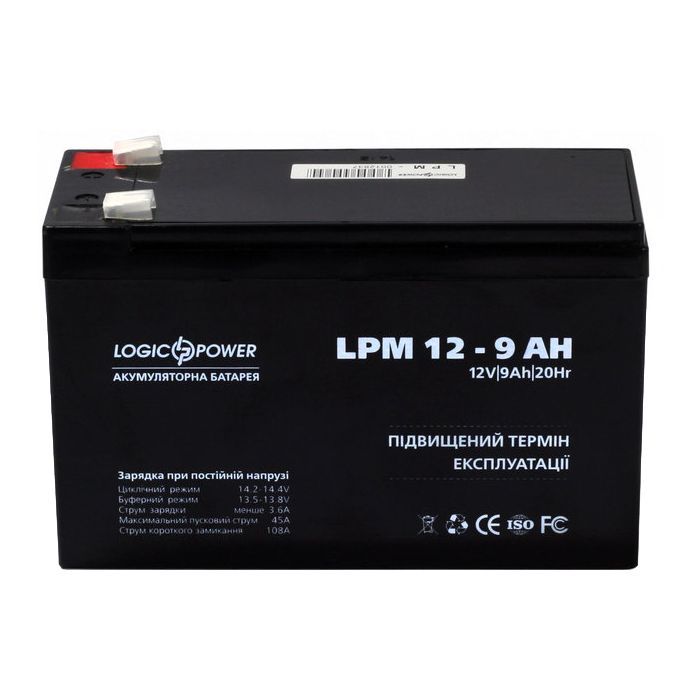 Батарея к ИБП LogicPower LPM 12В 9Ач (3866)