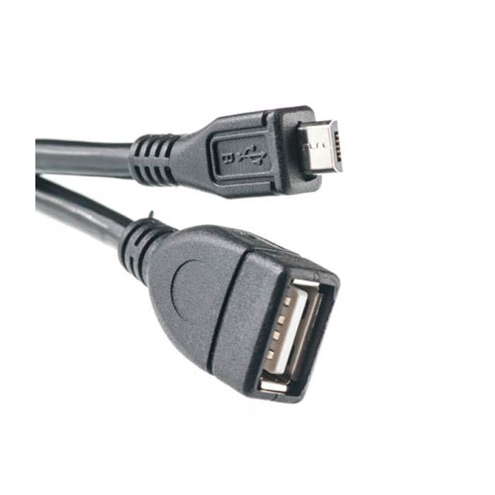 Дата кабель OTG USB 2.0 AF to Micro 5P 0.10m PowerPlant (KD00AS1232)