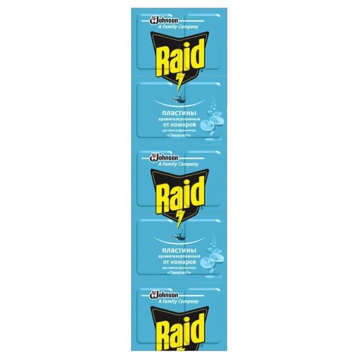 Пластины для фумигатора Raid Эвкалипт 10 шт. (4823002005639)