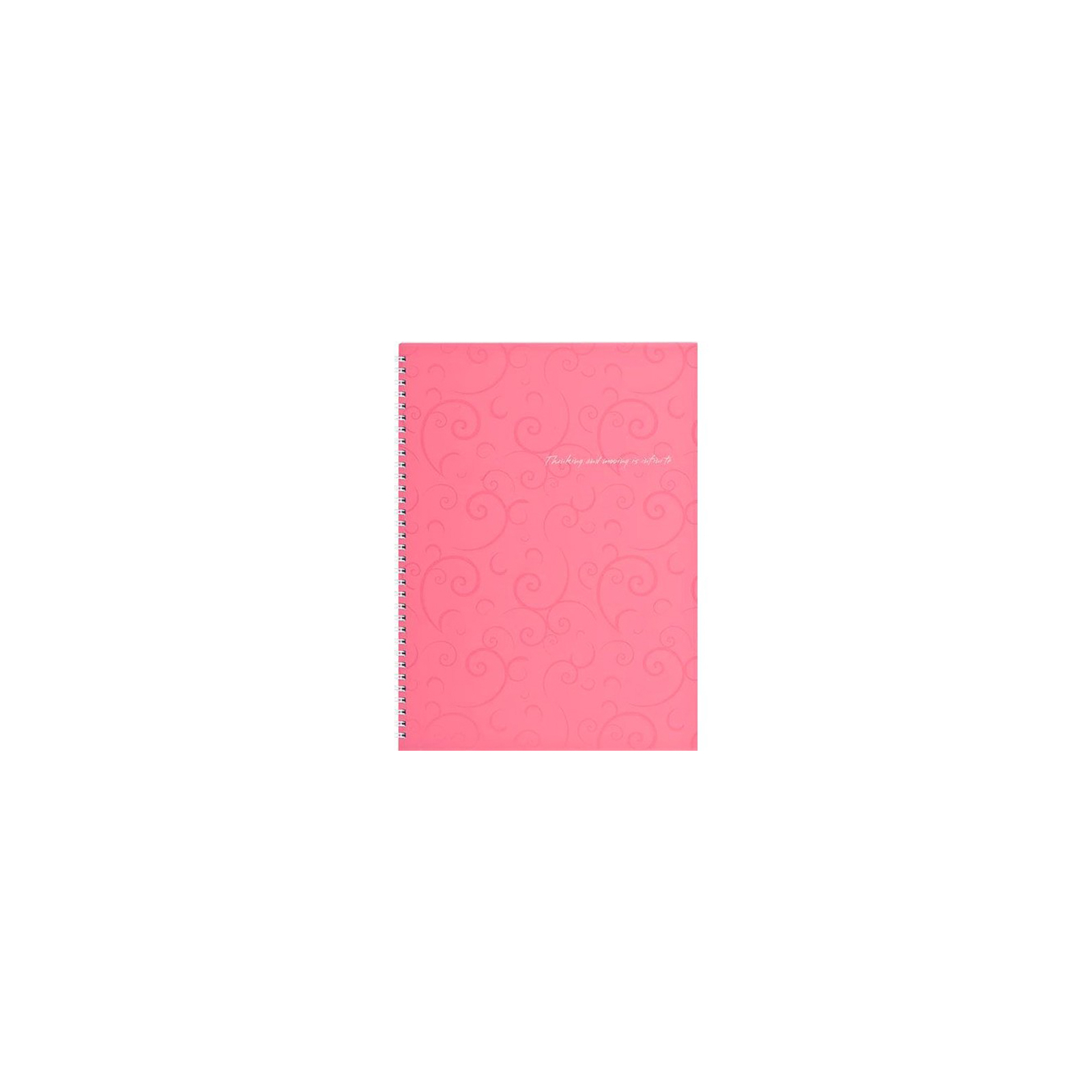 Блокнот Buromax spiral side, А4, 80sheets, Barocco, square, pink (BM.2446-610)