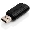 USB флеш накопитель Verbatim 128GB PinStripe Black USB 2.0 (49071) изображение 4