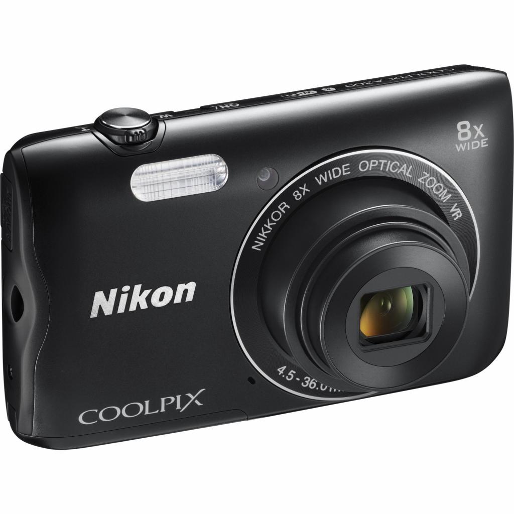 Цифровой фотоаппарат Nikon Coolpix A300 Black+8GB+case (VNA961K003) изображение 2