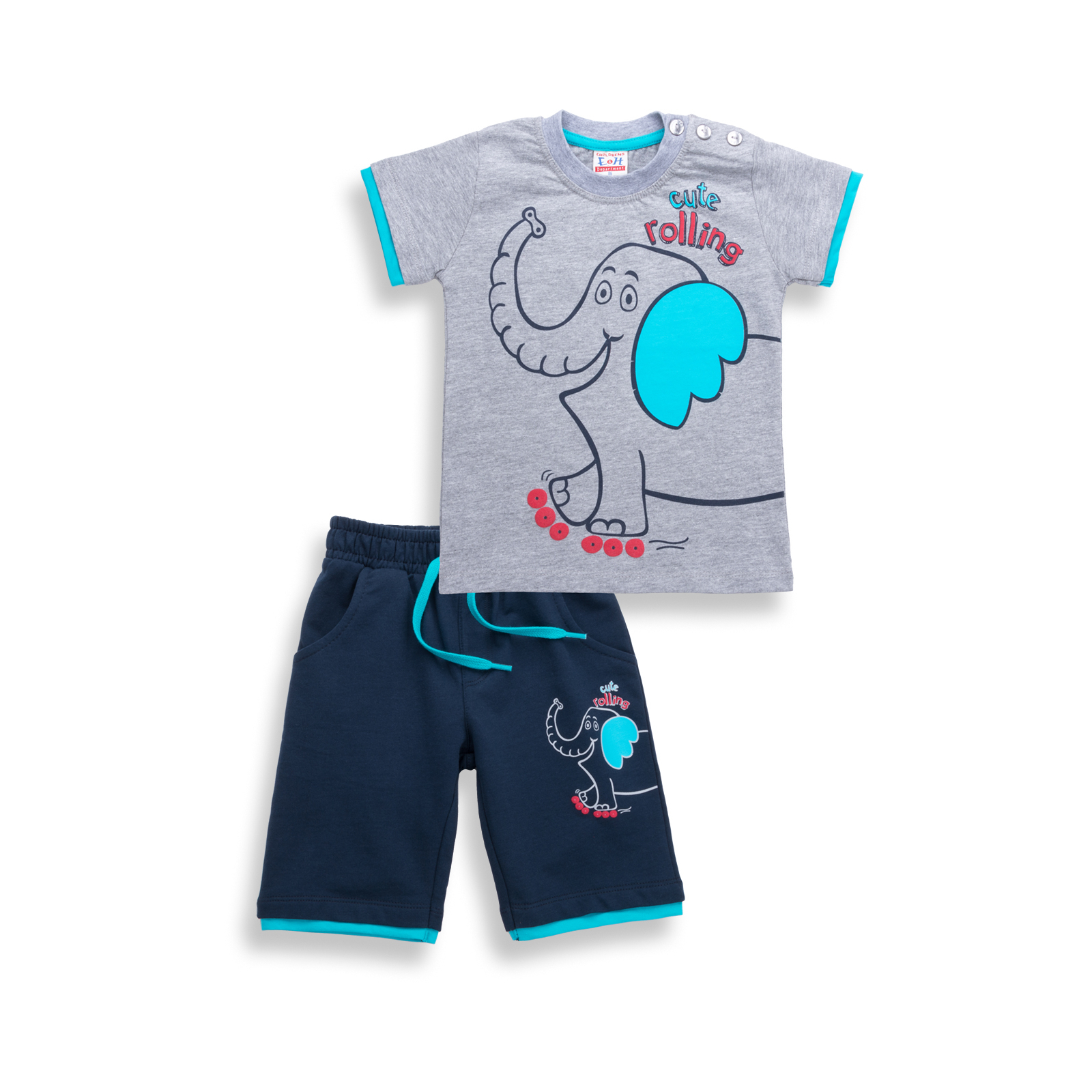 Набор детской одежды Breeze со слоником (6199-104B-blue)