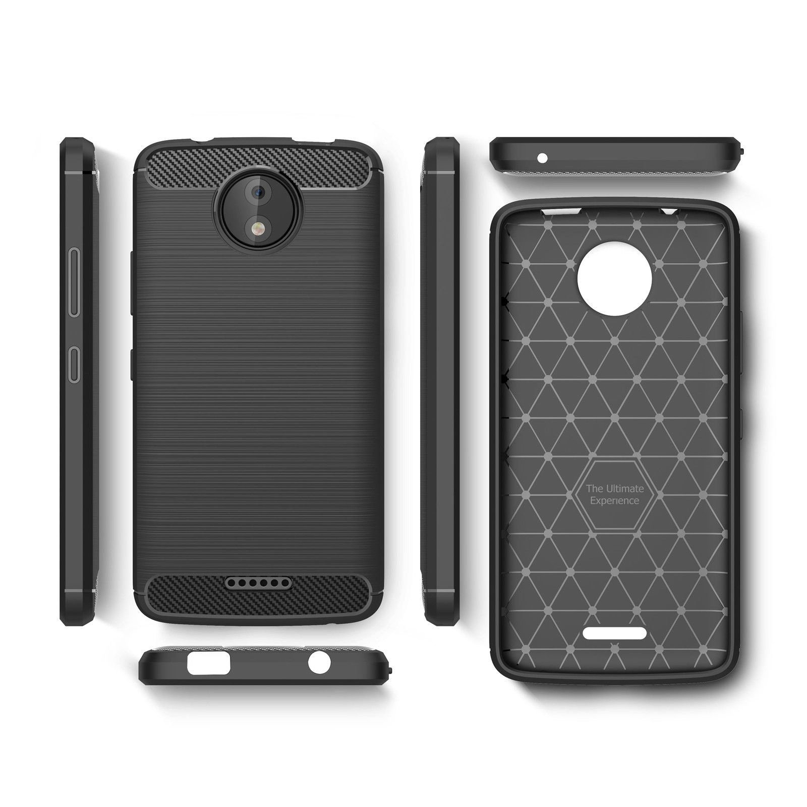 Чехол для мобильного телефона для Motorola Moto G5 Plus Carbon Fiber (Black) Laudtec (LT-MMG5PB) изображение 4