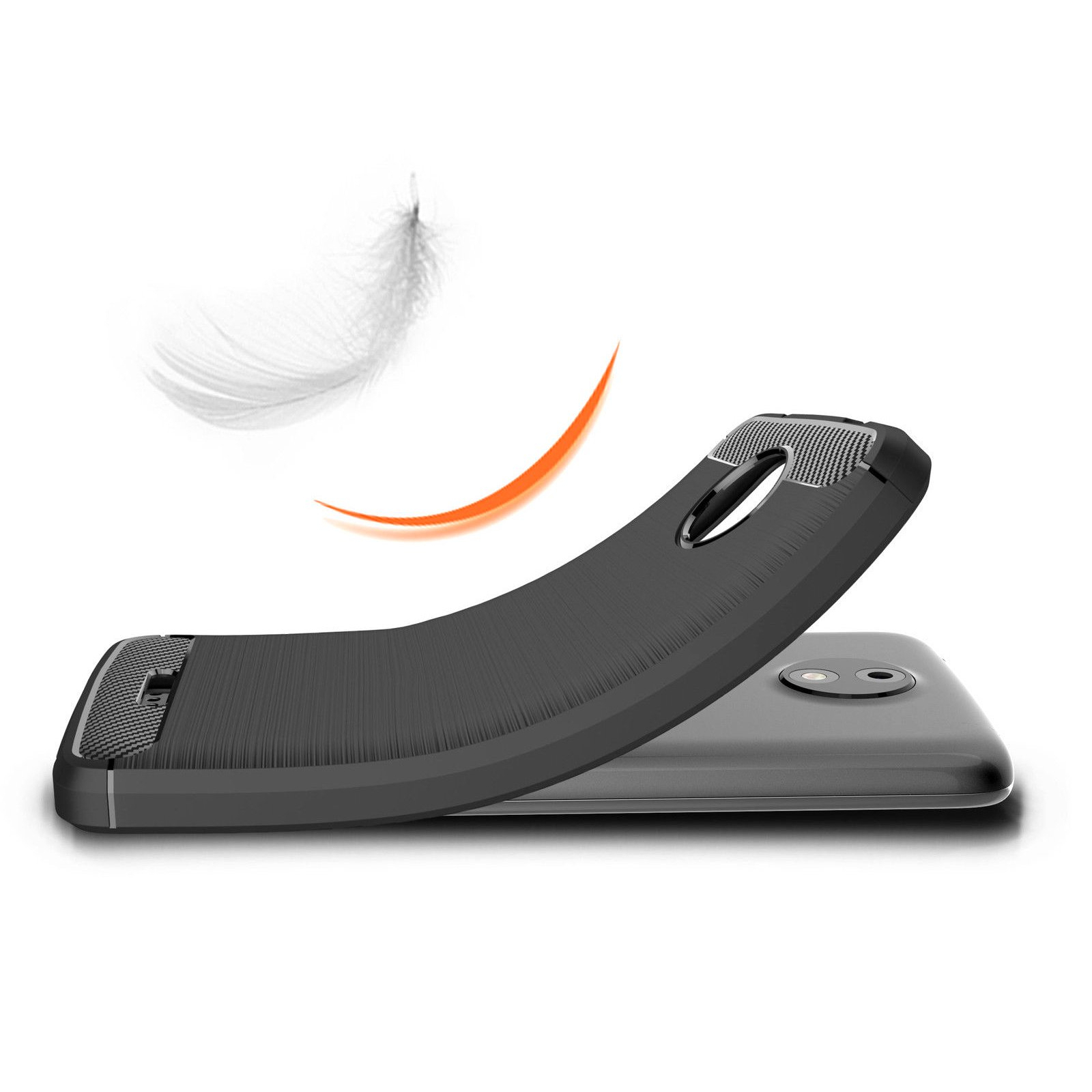 Чехол для мобильного телефона для Motorola Moto G5 Plus Carbon Fiber (Black) Laudtec (LT-MMG5PB) изображение 5