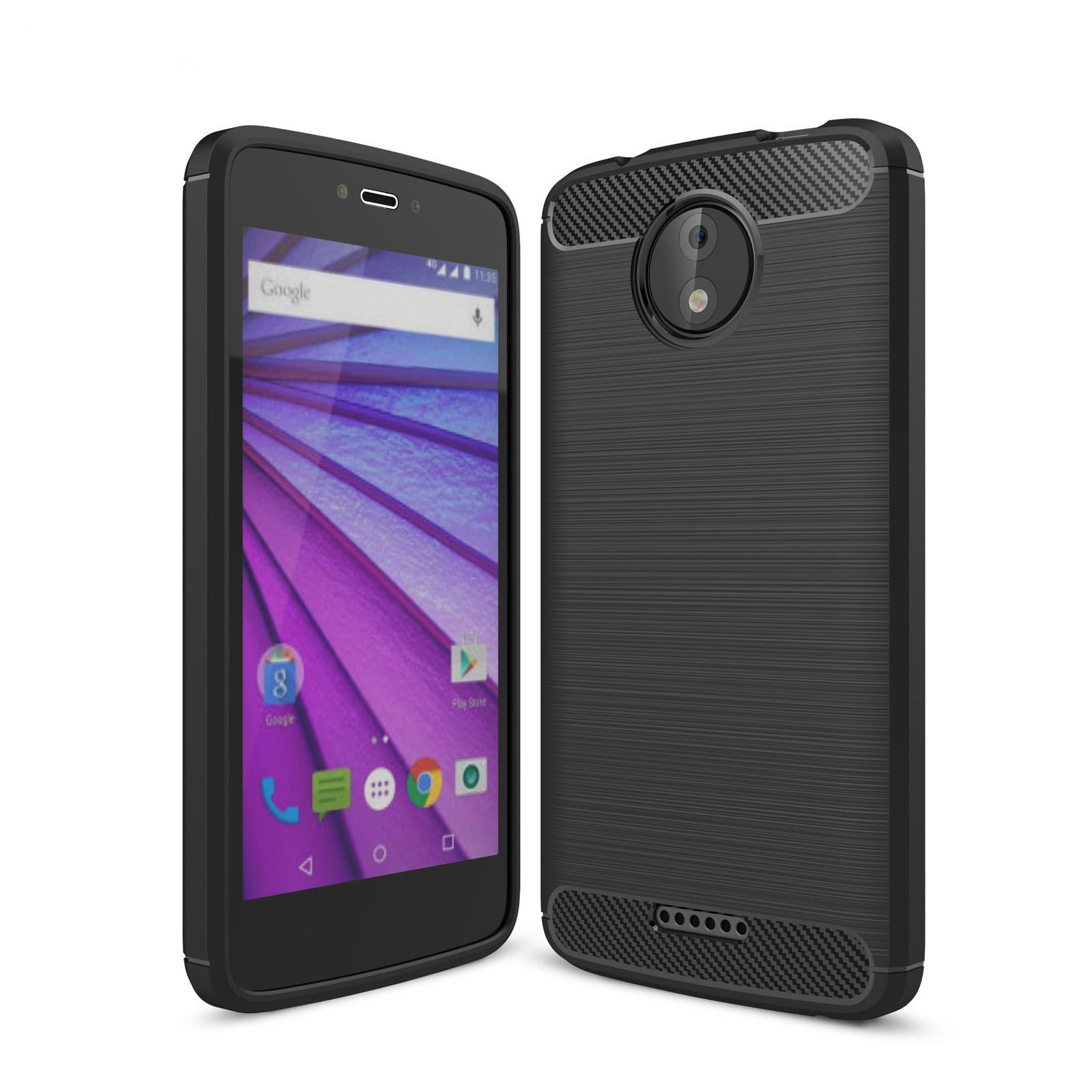 Чехол для мобильного телефона для Motorola Moto G5 Plus Carbon Fiber (Black) Laudtec (LT-MMG5PB)