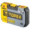 Набор инструментов Topex торцевых головок 1/4 "CrV, 46 шт. (38D640) изображение 2