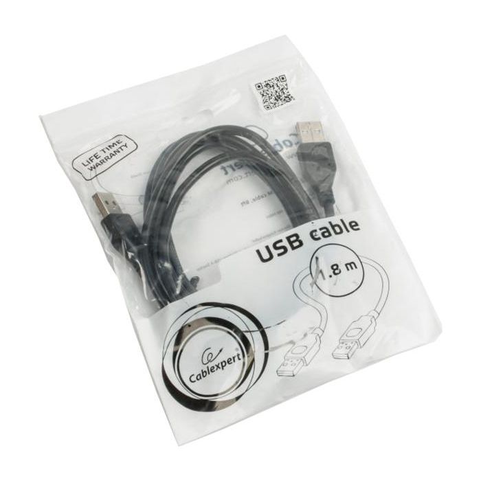Дата кабель USB 2.0 AM to AM 1.8m Cablexpert (CCP-USB2-AMAM-6) изображение 2