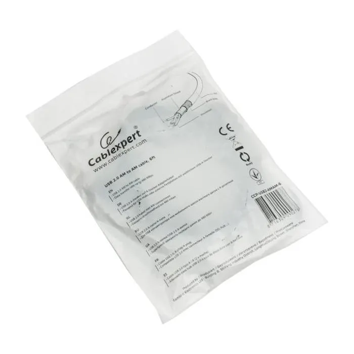 Дата кабель USB 2.0 AM/AM 1.8m Cablexpert (CCP-USB2-AMAM-6) изображение 3