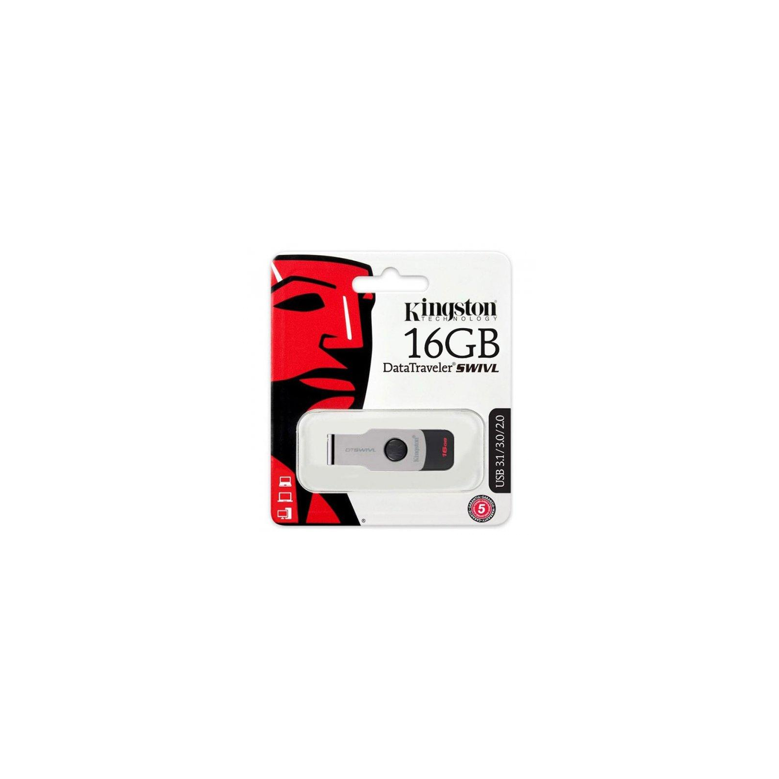 USB флеш накопичувач Kingston 16GB DT SWIVL Metal USB 3.0 (DTSWIVL/16GB) зображення 3